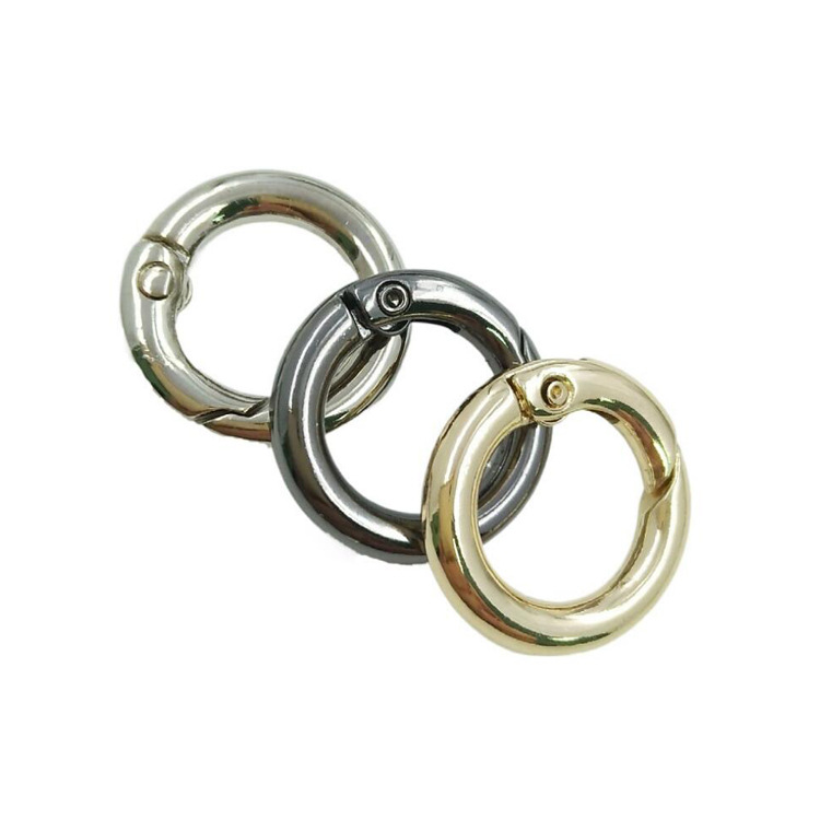 简约钥匙扣弹簧扣锌合金挂包连接扣钥匙圈环汽车锁匙扣DIY配件