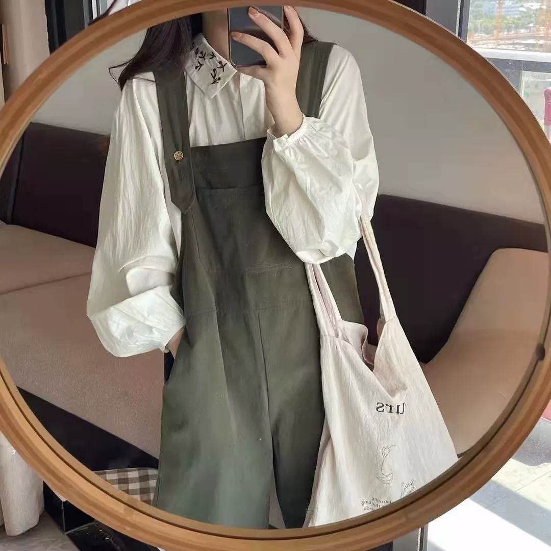 Рабочие брюки-ремни 2024 весна новая мода американская версия свободного покрытия