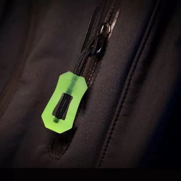 in stock luminous drawstring luminous plastic zipper rope head TPU luminous pull bag clothing luminous tail rope