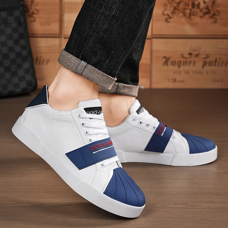 2025 verano nuevos zapatos casuales para hombres zapatos de skate de altura baja tendencia zapatos blancos coreanos cuatro estaciones zapatos de skate para estudiantes hombres