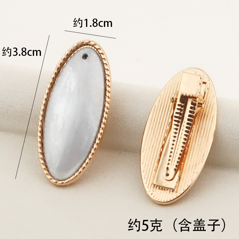 宋锦发夹手工DIY底托KC金哑金 鸭嘴夹子含盖子非成品蓝染刺绣配件|undefined