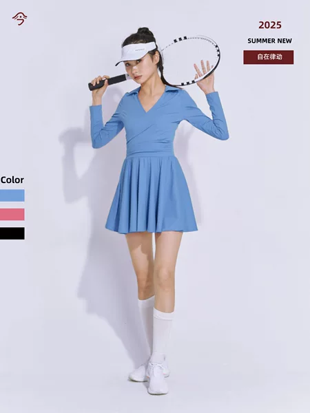 Golf Tennis Skirt Lulu Nude-Feel Women's Sports Skirt Autumn and Winter Elastic Casual Dress Set Quick-Dry Yoga
