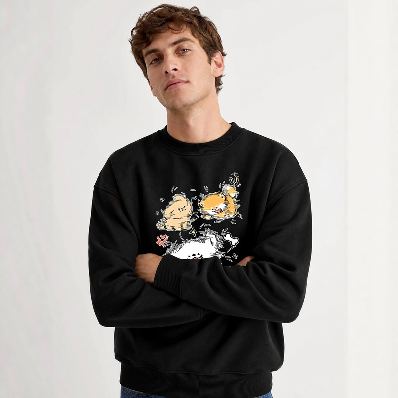 Foreign trade European and American printed trendy round-neck sweatshirts, new spring and autumn styles, anime-themed couple's long-sleeved T-shirts, cross-border apparel Foreign trade European and American printed trendy round-neck sweatshirts, new spring and autumn styles, anime-themed couple's long-sleeved T-shirts, cross-border apparel