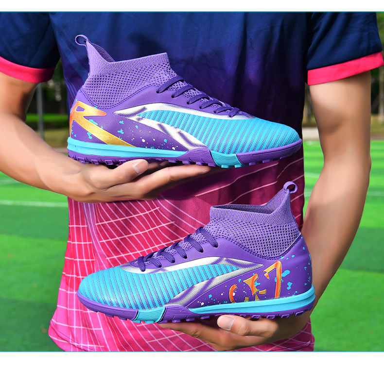 Kids Youth Men’S Football Boots Football Shoes Youth AG Long Spike Adult Competition Professional Sports Grass Training Soccer Shoes_vogvips.com