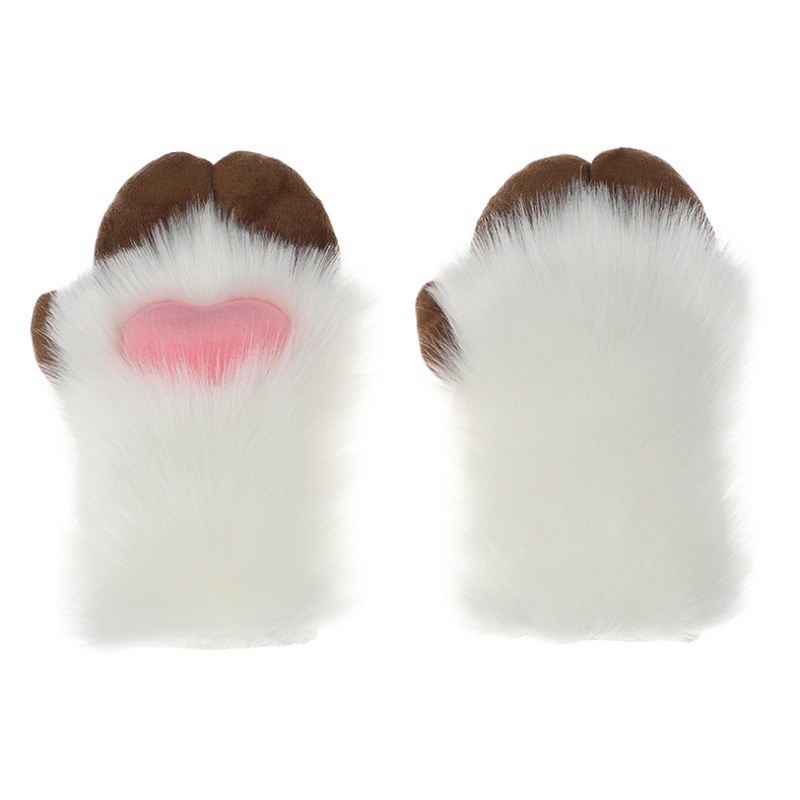 Lindo felpa pata bestia traje fursuit Internet Celebrity rendimiento cos props peluda Cordero animal garra guantes