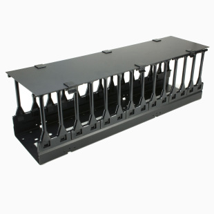 1U19 inch 12-gear 24-slot 24-hole plastic horizontal network cabinet cable organizer cable manager