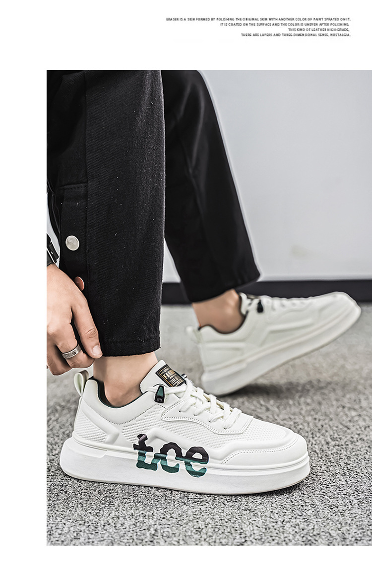 Neue Herbst- und Winterschuhe für Herren aus Mesh mit dicker Sohle, lässig, vielseitig, modisch, rutschfest, weiße Sportschuhe für Herren_voghion.com