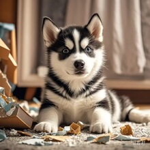 纯种哈士奇活体幼犬三把火家养宠物犬蓝眼睛二哈活物宠物狗