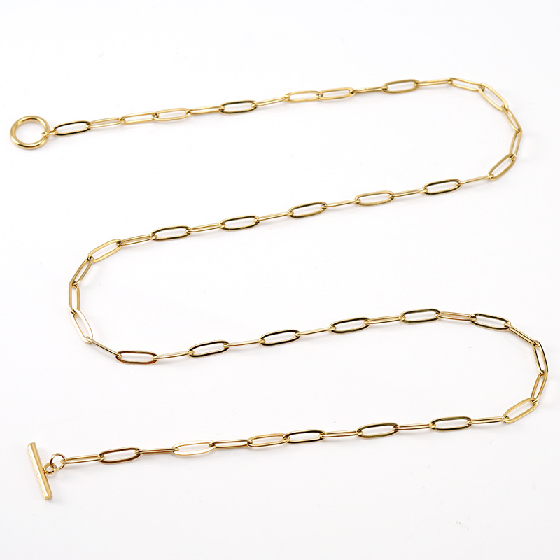 Fashion Geometric Stainless Steel Necklace Gold Plated Stainless Steel Necklaces display picture 1