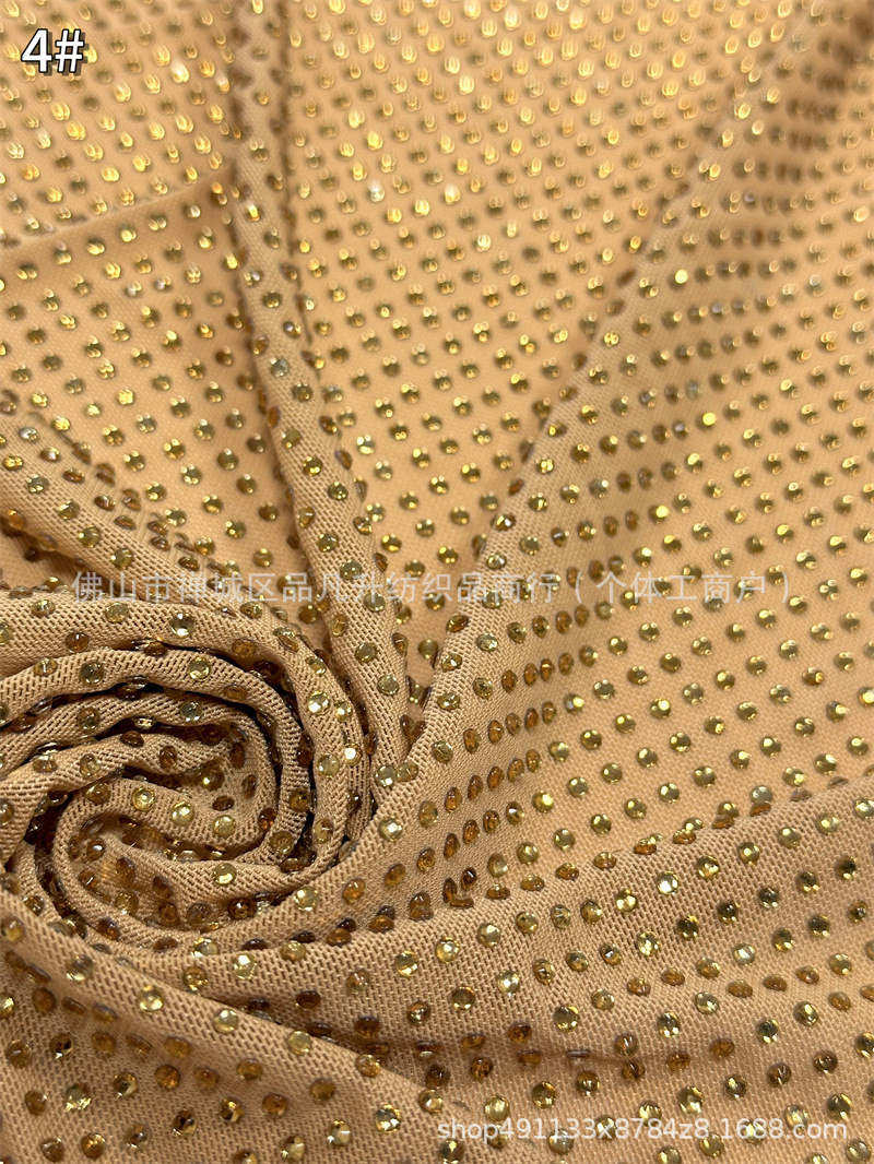 Europa y América de alta moda vestido de noche de banquete delgado vestido de tela elástica poliamonio taladro de vidrio caliente