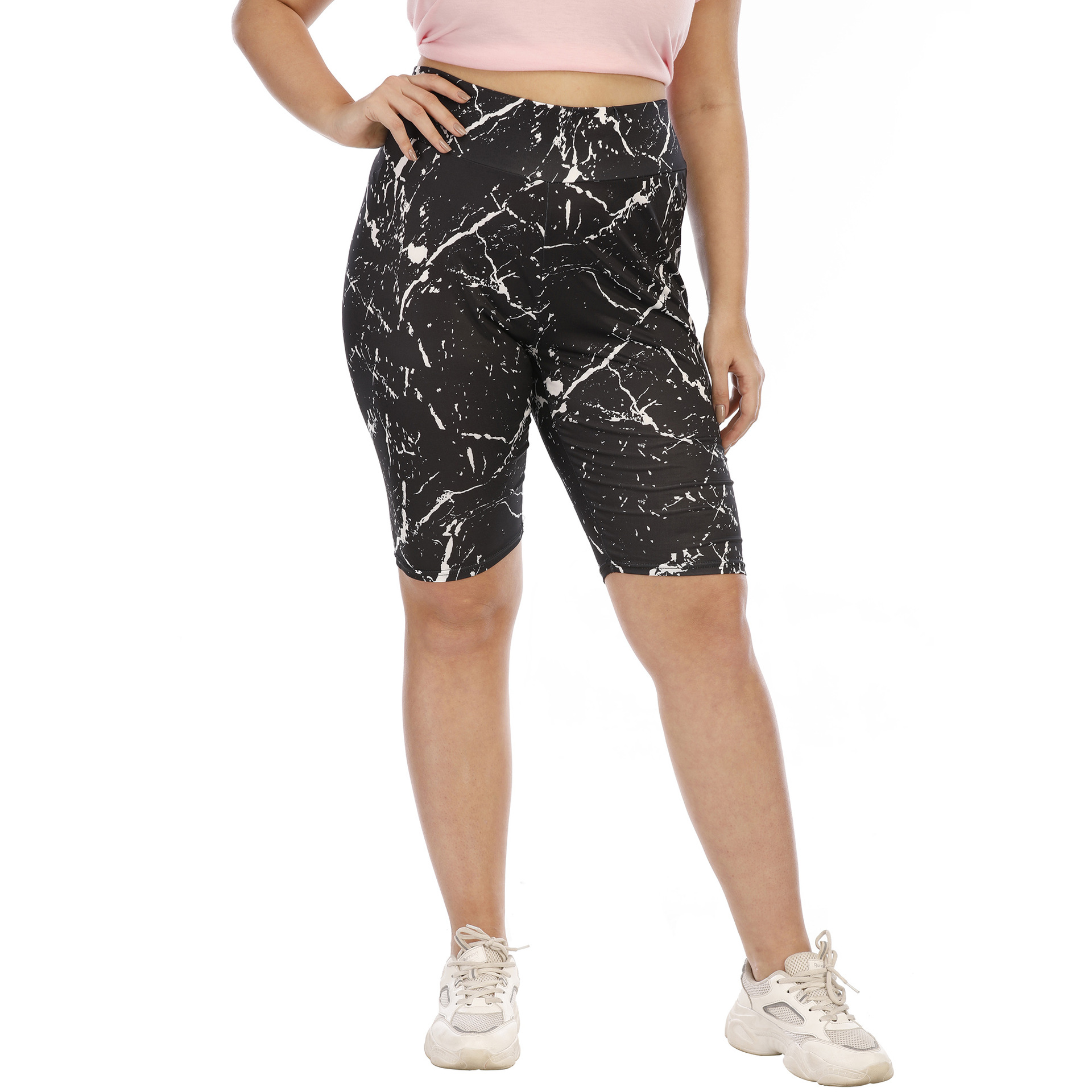 Irregular Print Five-Point Shorts NSOY59408