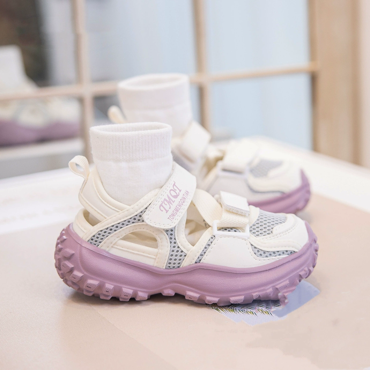 Детские спортивные сандалии из сетки для девочек, лето 2025, новые, дышащие