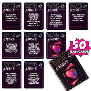 New 50 Interactive Cards for Couple Date Night, Amazon Foreign Trade Couple Date Essential Game Cards