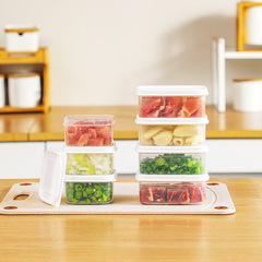 [Refrigerator Storage Box] Frozen Meat Compartmented Small Box Frozen Fresh Box Microwaveable Multigrain Rice Packing Box