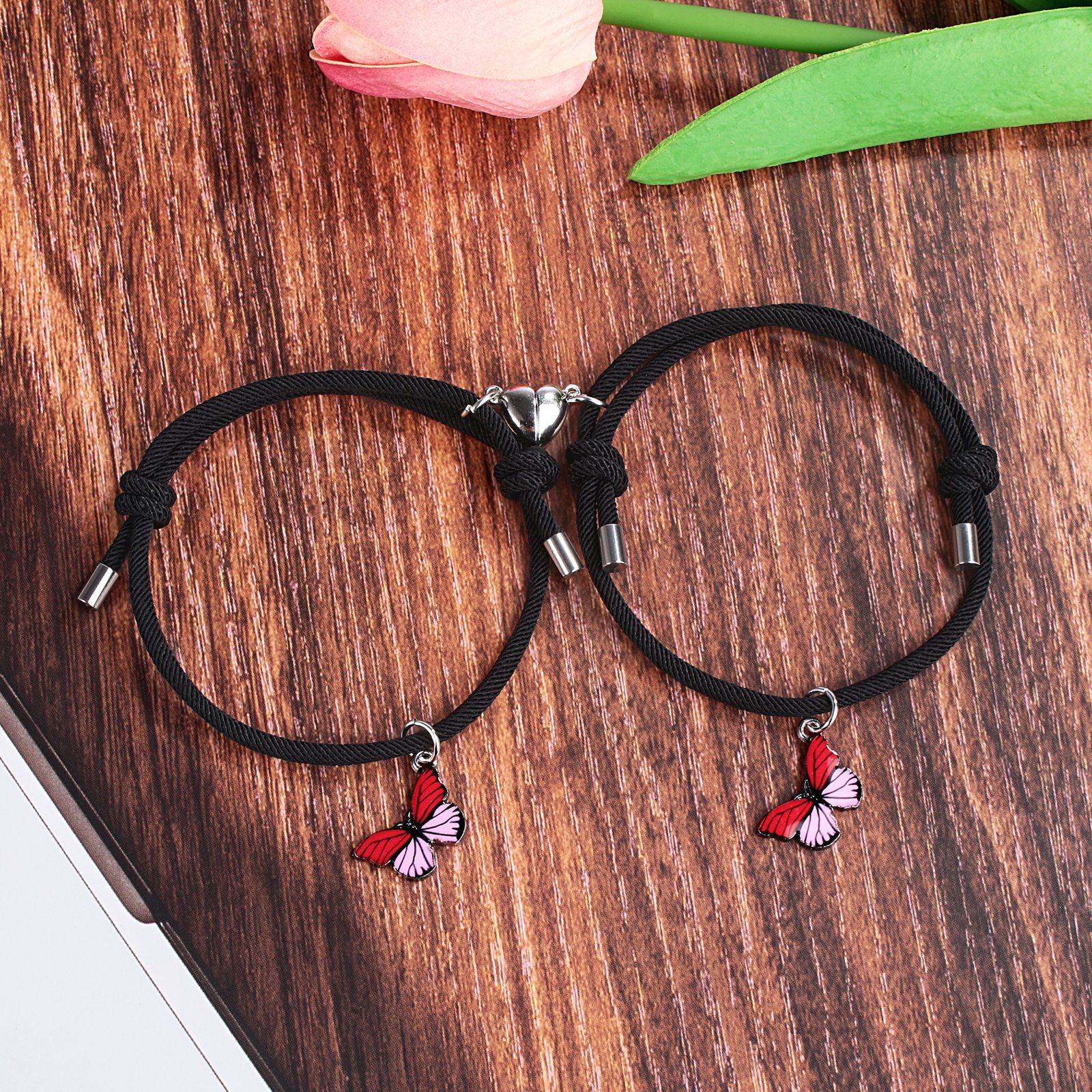9g Weight Zinc Alloy Pendant Material Bracelets Classification 1 Pair Quantity Anniversary Occasion Alloy Material Insect Pattern Couple Gender Inlay Design Cartoon Style Style Cartoon Style Insect Alloy Inlay Couple Bracelets 8