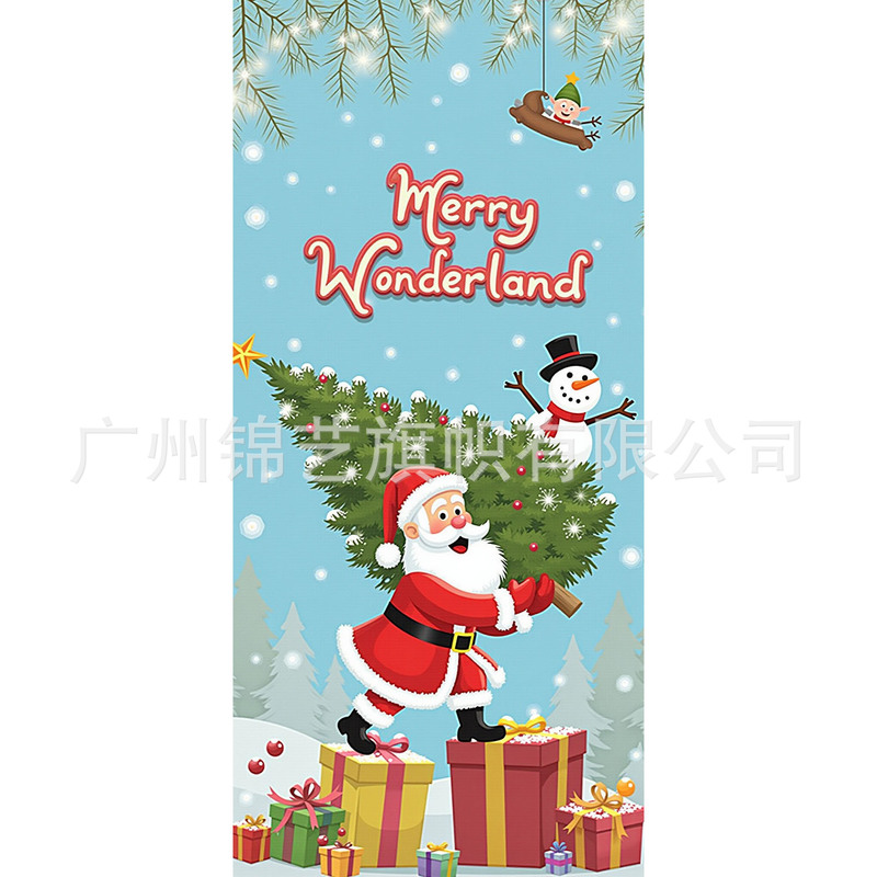 クロスボーダー新しいクリスマスドアカバードアハンギングホリデーパーティー装飾シーンレイアウト屋外アマゾンクリスマス|undefined
