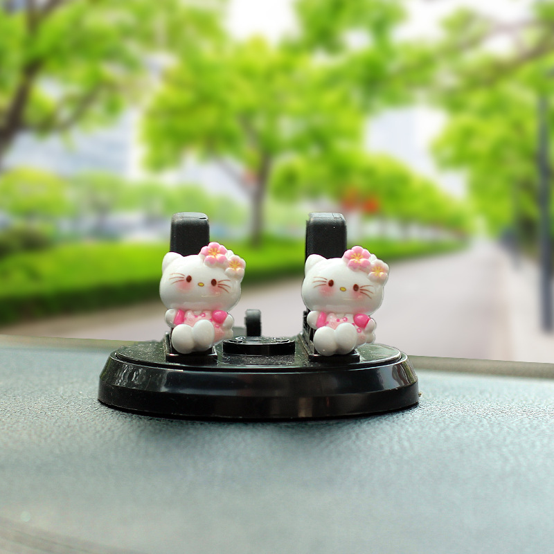 Nuevo lindo gatito decoración de coche de dibujos animados coche consola central decoración de la pantalla de navegación decoración de la cabeza