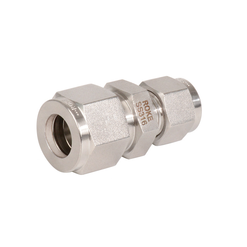 不锈钢双卡套直通异径联合接头 英制管1/16寸-2寸ROKE品牌