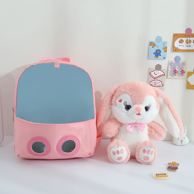 Mochila para niños para 1-6 años de edad nueva muñeca de peluche de dibujos animados mochila desmontable macho y hembra bebé conejo Mochila pequeña