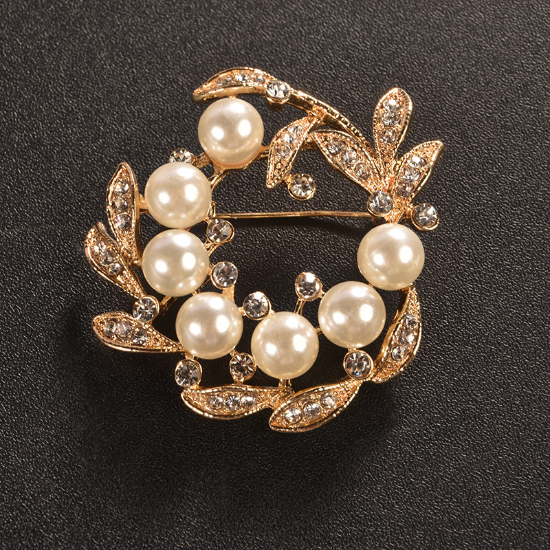 Europa y América de moda accesorios de ropa de sol perlas broches de diamante de alta calidad boda accesorios broches al por mayor