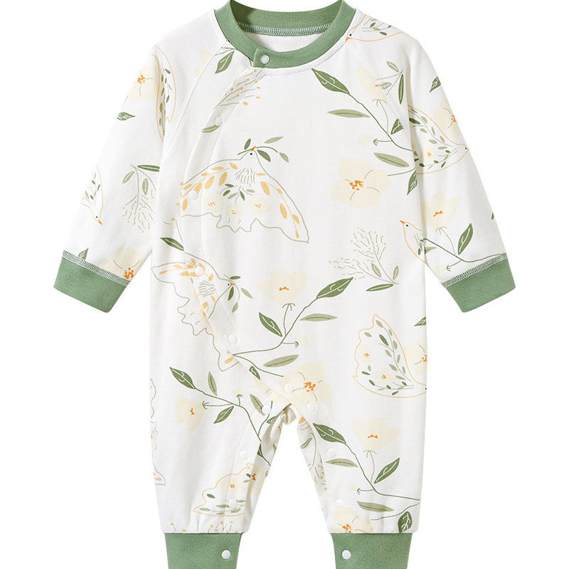 Primavera, otoño, invierno, camiseta infantil, algodón puro, calentamiento, base, ropa de escalada para niños, niñas y niños, ropa de bebé de luna llena.
