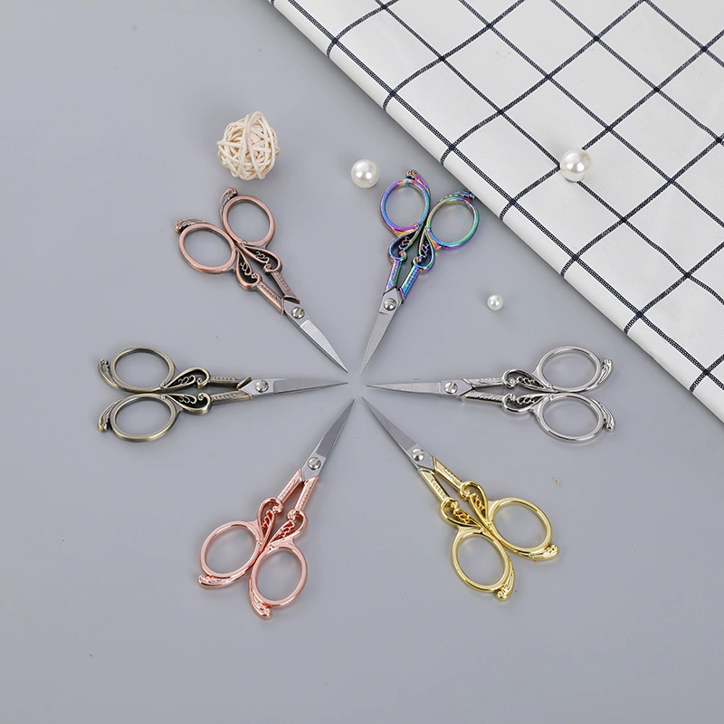 Retro Loan Plum Cut Handmade Paper -cutting Process Small Scissors Flower Word Embroidered Treasure Launch Beauty Small Scissors