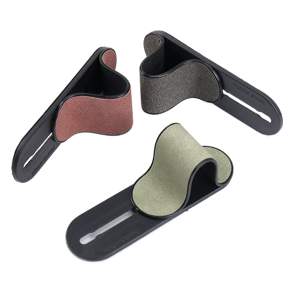 Запатентованный держатель для мобильного телефона Momostick с функцией "толкать-тянуть", из искусственной овчины PU, подставка для телефона для ленивых.