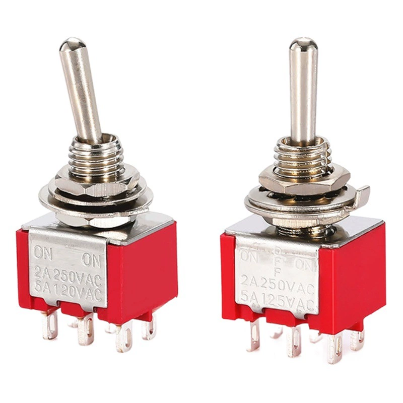Малый тумблерный переключатель 6 мм MTS-101/102/103/202/203, 2/3-позиционный кулисный переключатель