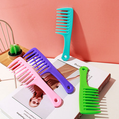 539 Small Handle Wide-Tooth Comb Lady Wide-Tooth Comb Portable Small Comb Hair Straightener Curling Brush Massage Thick Hair Styling Comb