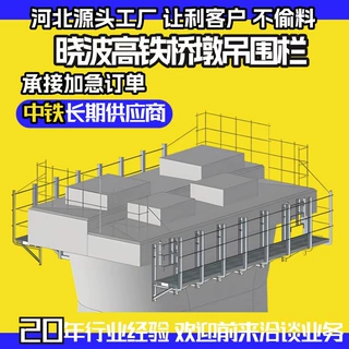 墩顶角钢支架防护围栏多元合金共渗空心墩吊围栏铁路桥墩吊围栏