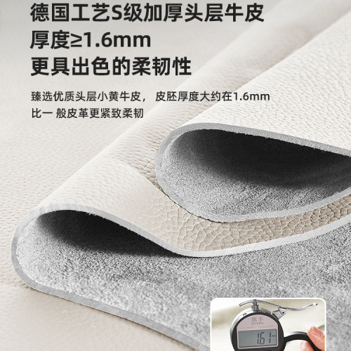 Italian Minimalist Top-Grain Leather Sofa Cream Style Simple Luxury Small Household Use Straight Latex Genuine Leather Sofa