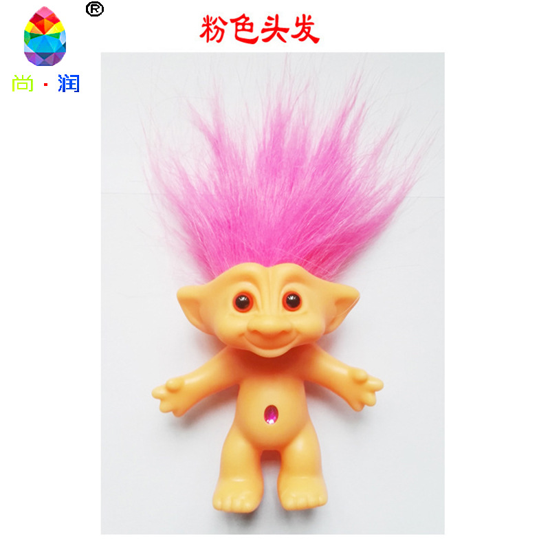Amazon Troll retro muñeca 80 s nostálgico muñeca decoración Pelo Largo vinilo feo muñeca al por mayor