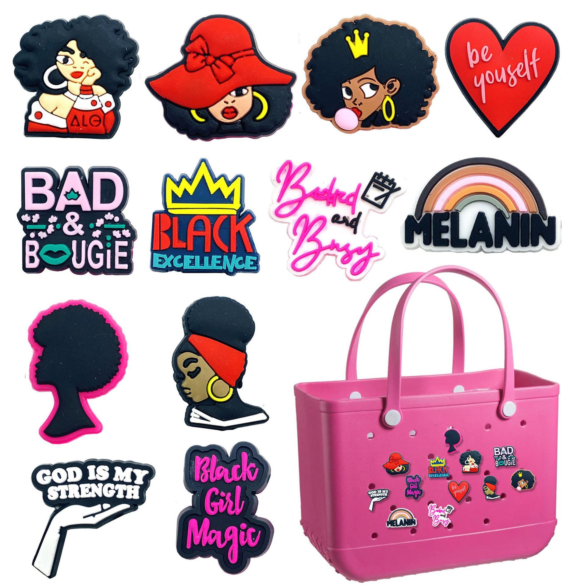 Bolso casual flor niña negra agujero bolsa accesorios bolso de playa bogg accesorios de bolso bogg decoración zapatos estándar grande flor