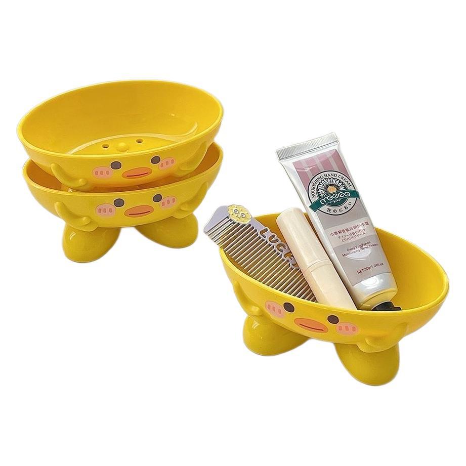 Caja de jabón de pato amarillo caja de jabón doméstica caja de drenaje encantadora caja de jabón dormitorio estantería de baño