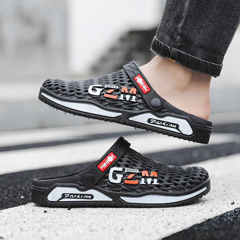 Men's Top Quality Summer New Thick-Soled Breathable Sports Clogs, High-End Platform Shoes With A Comfortable Cushioning Feel, Casual_voghion.com