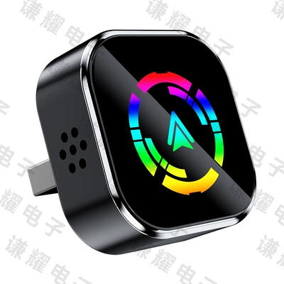 The original carplay box converts from wired to wireless hicar module, smart car connectivity, Huawei hicar box (Simsiz CarPlay və Android Auto) - q1a-black-color-label-metalglass-wired-carplay-to-wireless-hicar-adapter-box