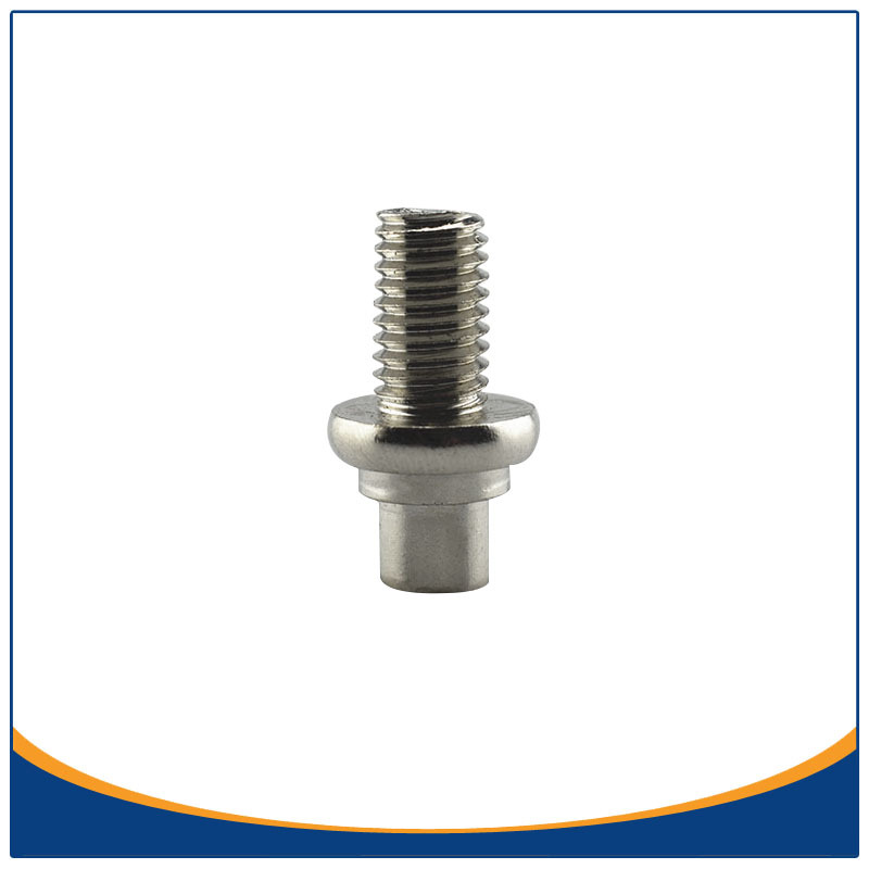 东莞高强度汽车非标轴厂家供应 M10*31铁镀镍带螺纹台阶中字轴芯