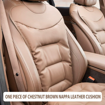 Leather Seat Pad, Soft and | Seat cushion, seat cover - chestnut-brown-nappa-back-cushion-1-piece