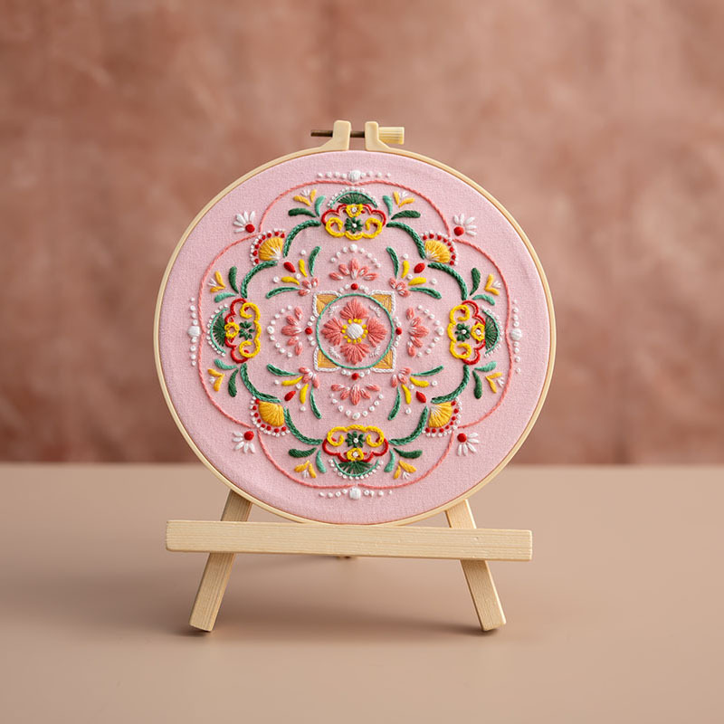 Mandala Bordado Diy Hecho a mano Material de bordado tridimensional europeo Paquete de ropa Bordado Su Bordado Meditación