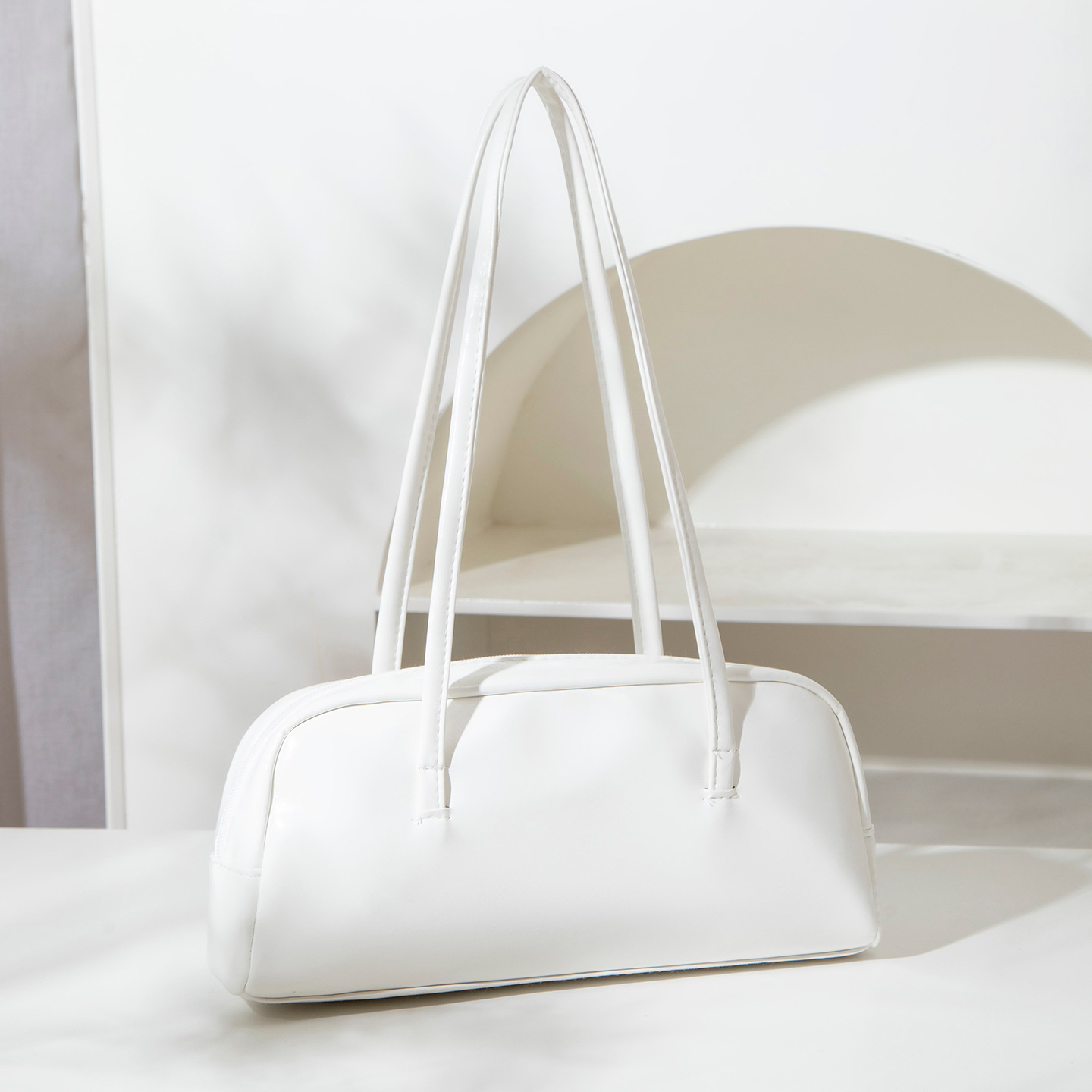 Borsa a spalla donna tinta unita borsa a mano casual elegante_voghion.com