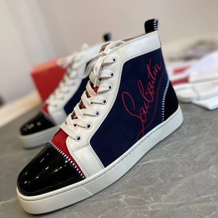 Foreign trade cl rivet shoes lace-up low-top men's and women's board shoes street shot silver nails fashion bl shoes flat