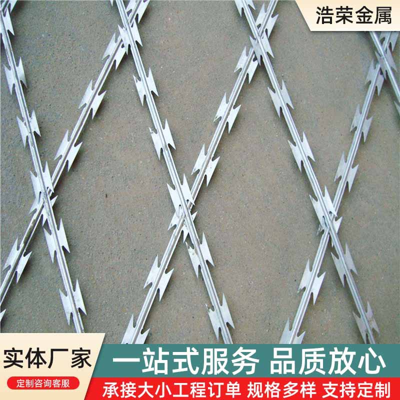 镀锌刀片刺网防盗围栏厂区机场看守所高强防攀爬防护网加粗围墙