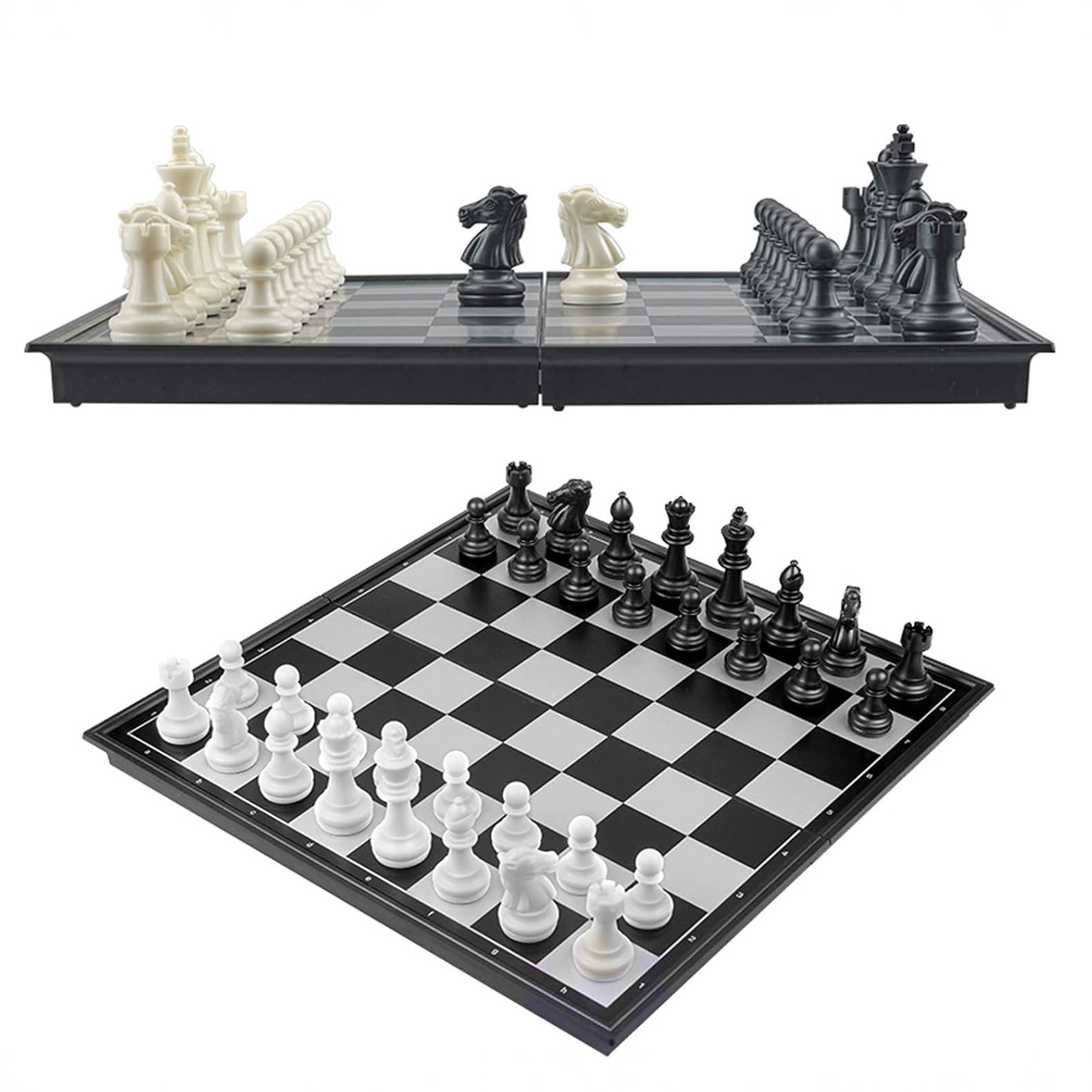 Amazon plegable magnético puzzle infantil ajedrez magnético plegable 3 en 1 juegos de mesa para adultos juguetes para niños