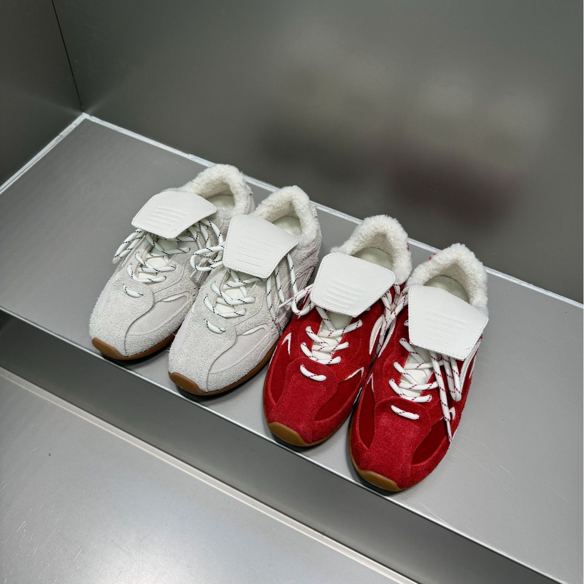 Red insulated GAT shoes platform