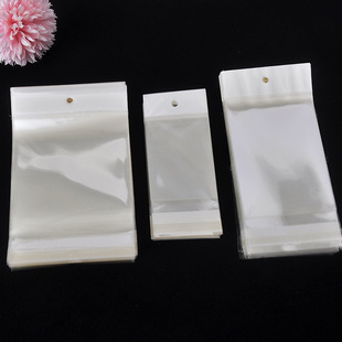 透明opp卡头袋白色珠光膜饰品包装自粘袋10丝不干胶包装袋自封袋-阿里巴巴