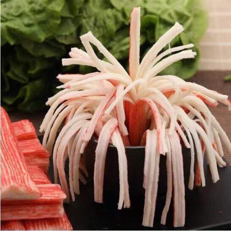蟹棒蟹柳500g30根寿司料理材料蟹肉棒海鲜火锅食材模拟足一件代发|ru