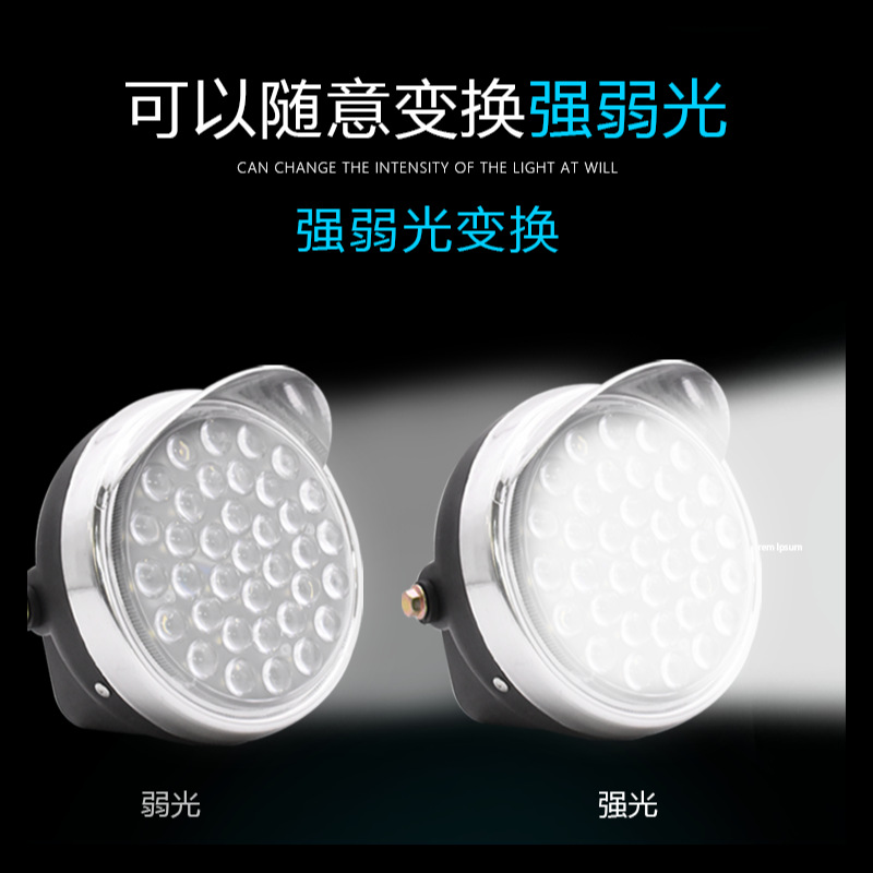 Lámpara led súper brillante de 36W, faros modificados para motocicletas, luces de lente de triciclo eléctrico impermeable con distancia