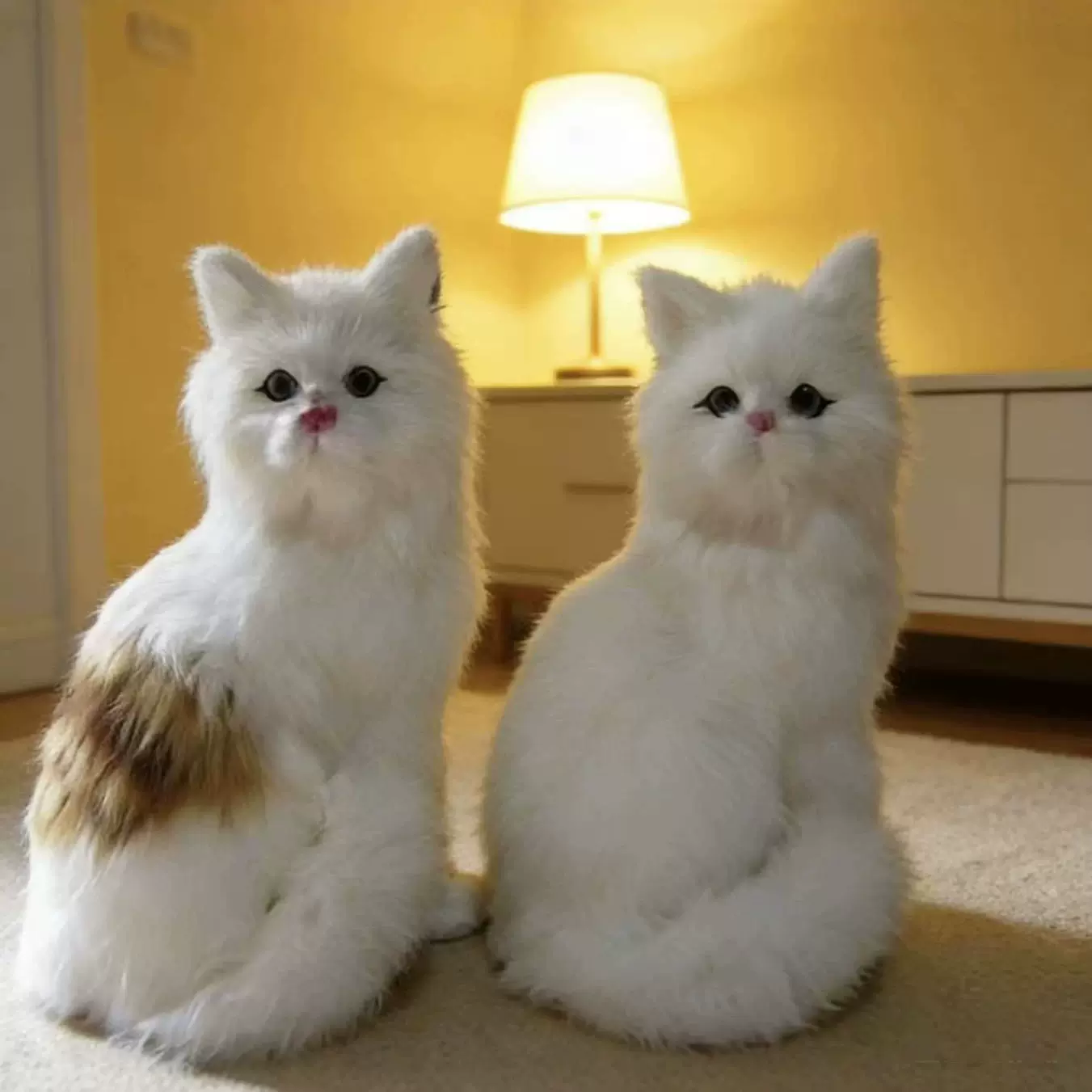 仿真动物猫创意装饰摆件 仿真猫模型 蹲猫波斯猫花猫蹲猫小猫咪