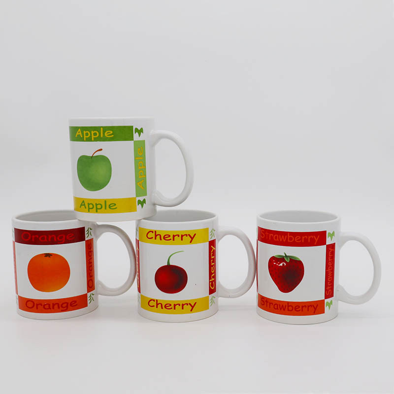 12OZ flor asada taza de cerámica recta taza de cerámica taza de agua creativa taza de leche taza de café al por mayor