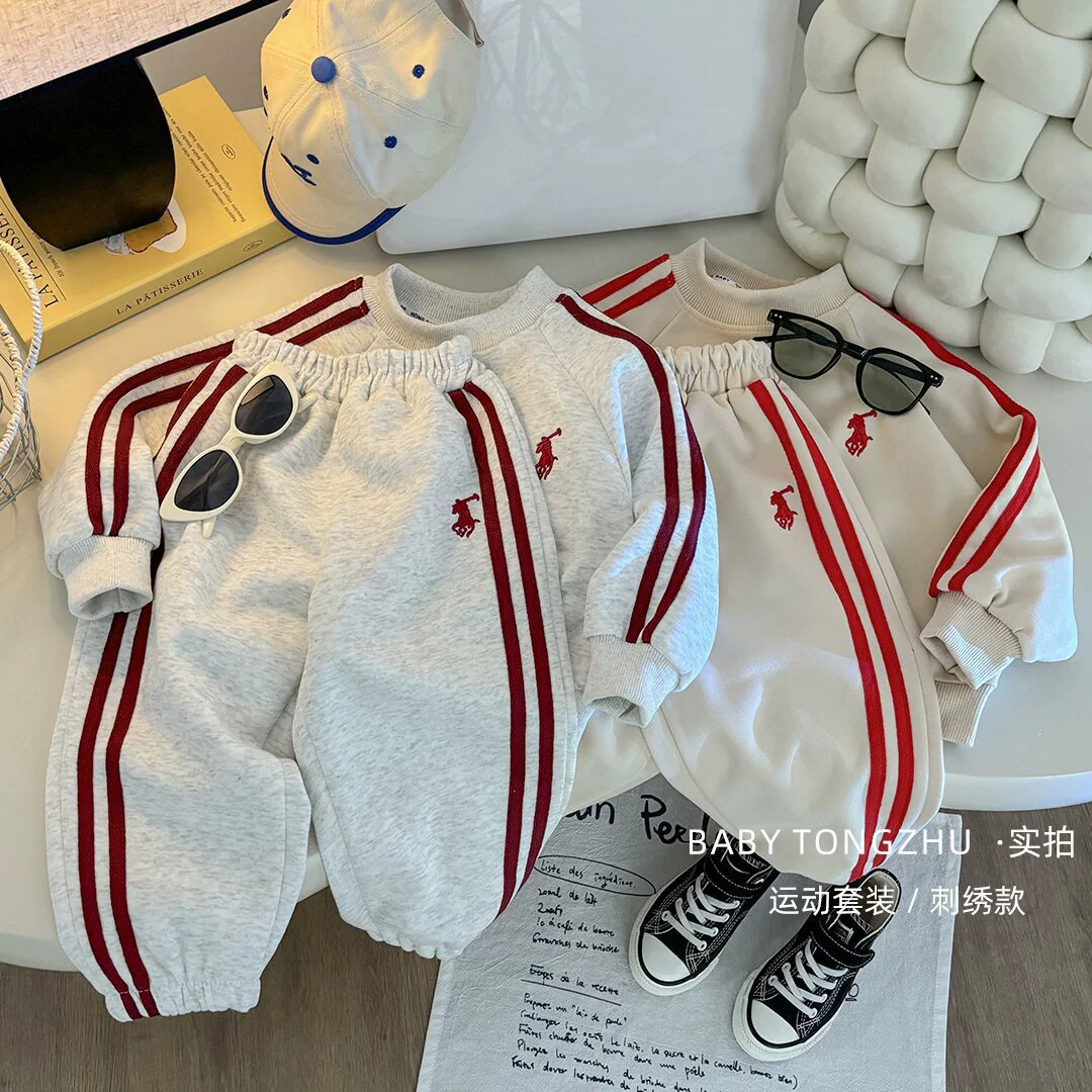 Детские свитерны Весенние и осенние брюки с длинными рукавами